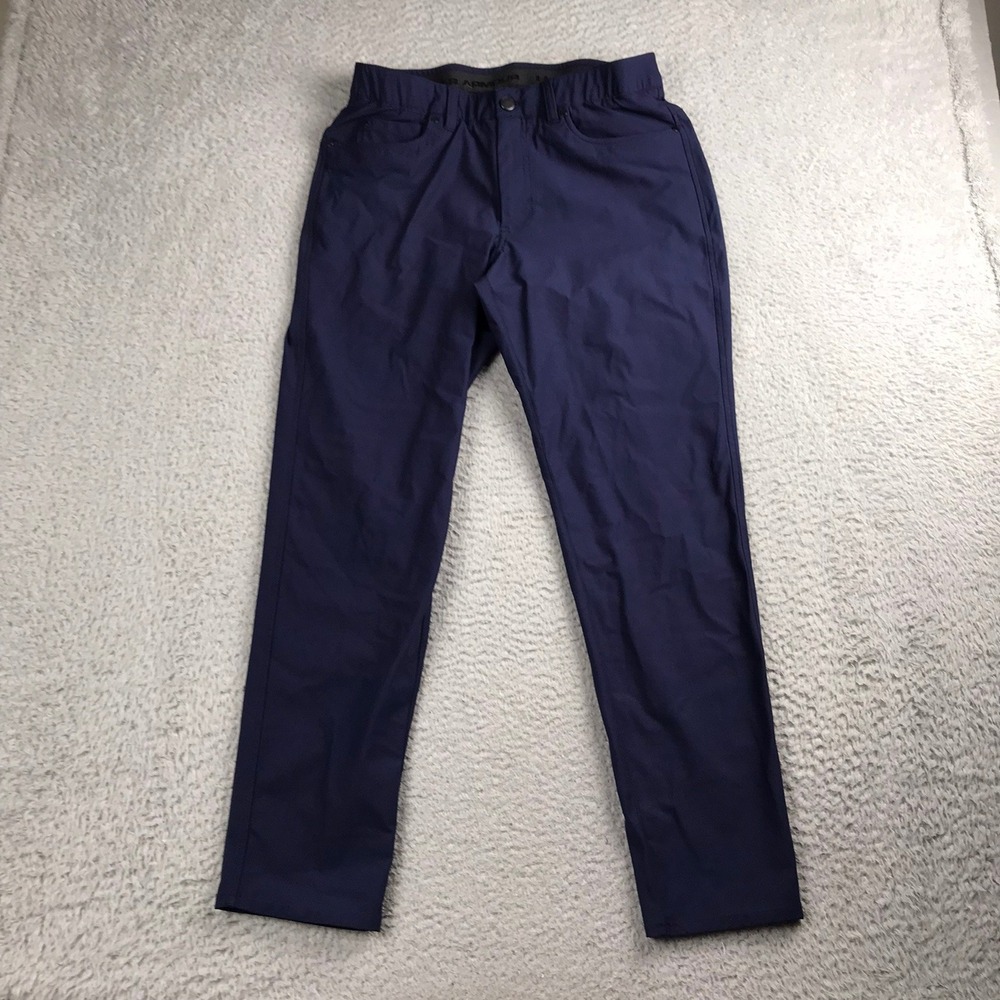 Under Armour Drive 5 Pocket Golf Pants Mens 32 (31x29) Navy Performance Tapered